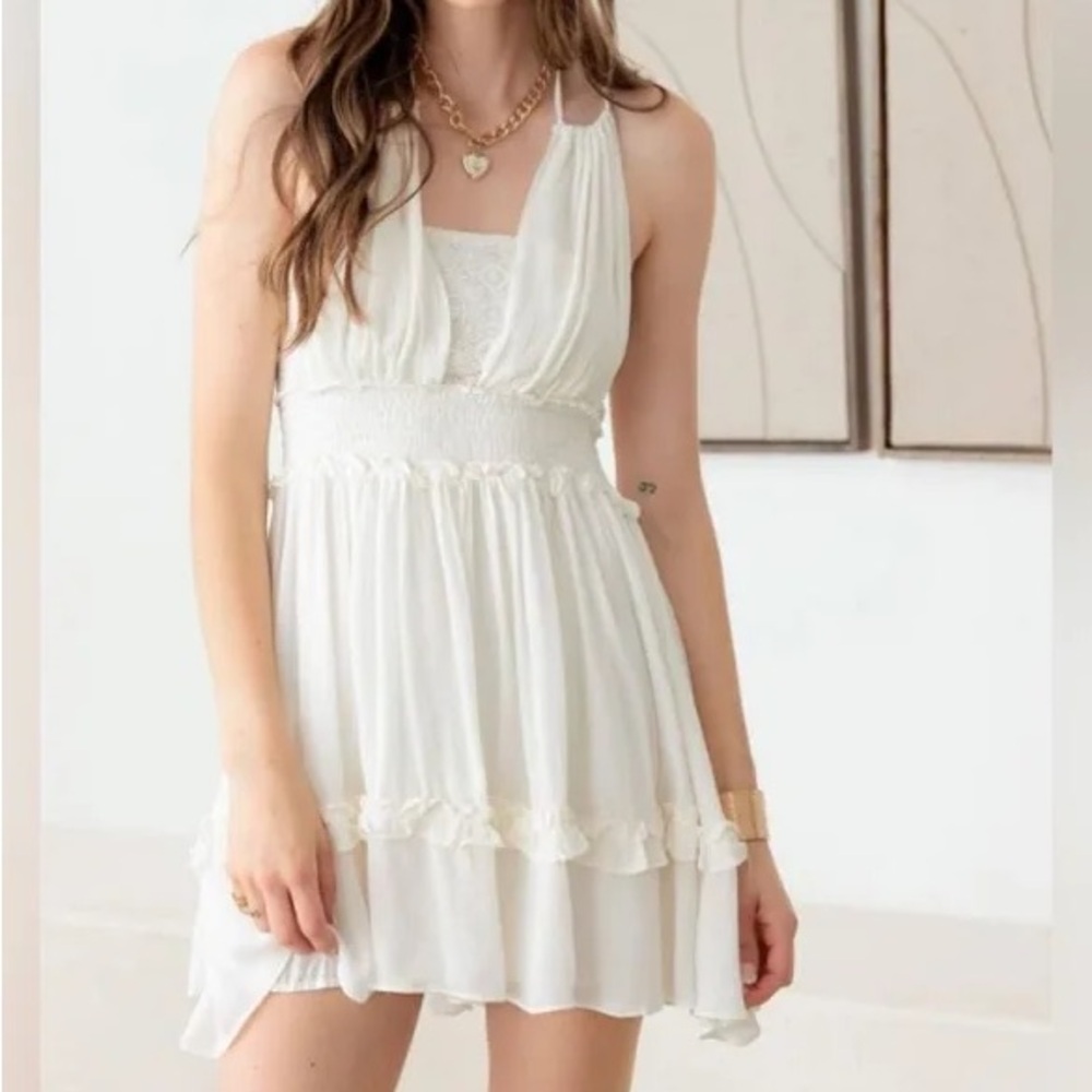 Mustard Seed lace open back Dress